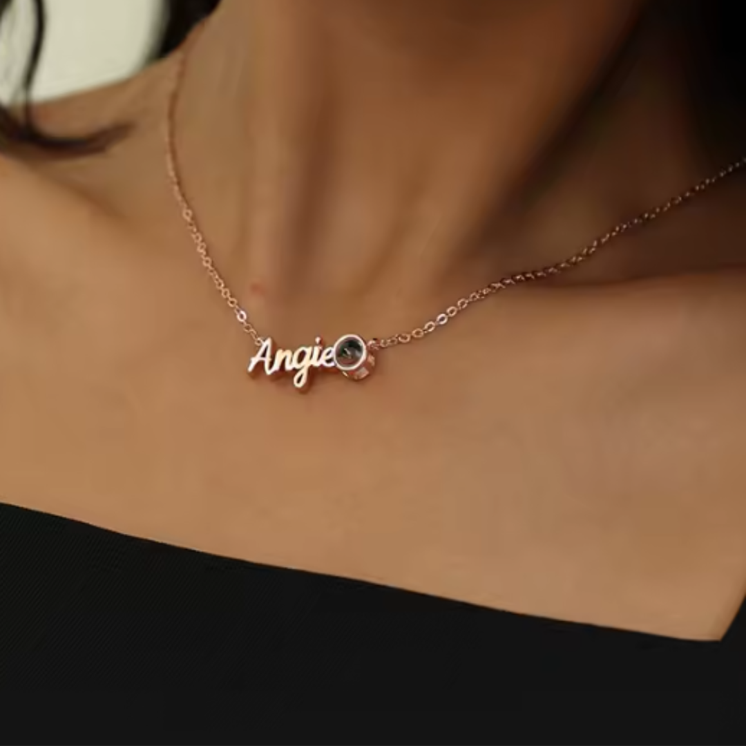 Personalized Necklace with Name and Photo