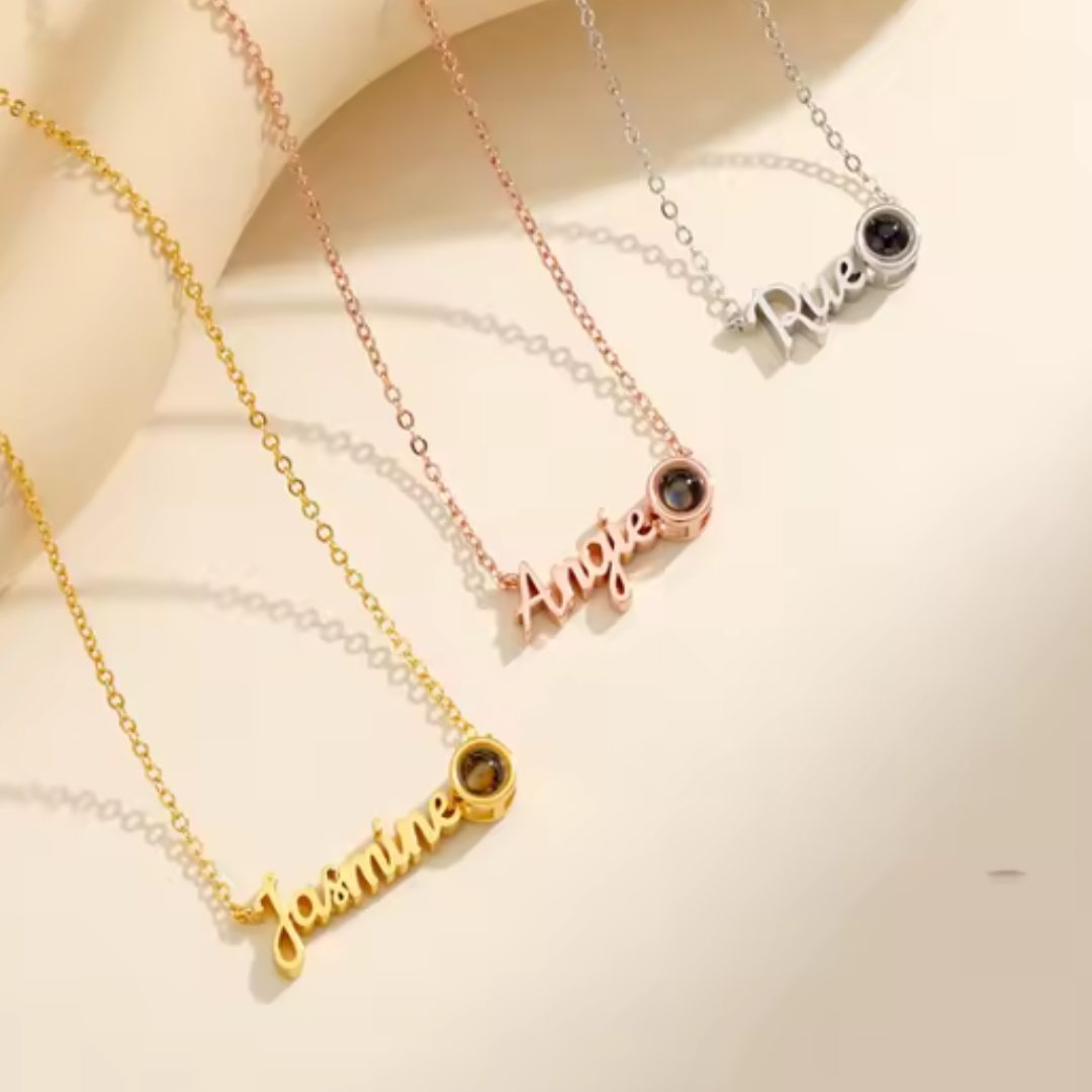 Personalized Necklace with Name and Photo