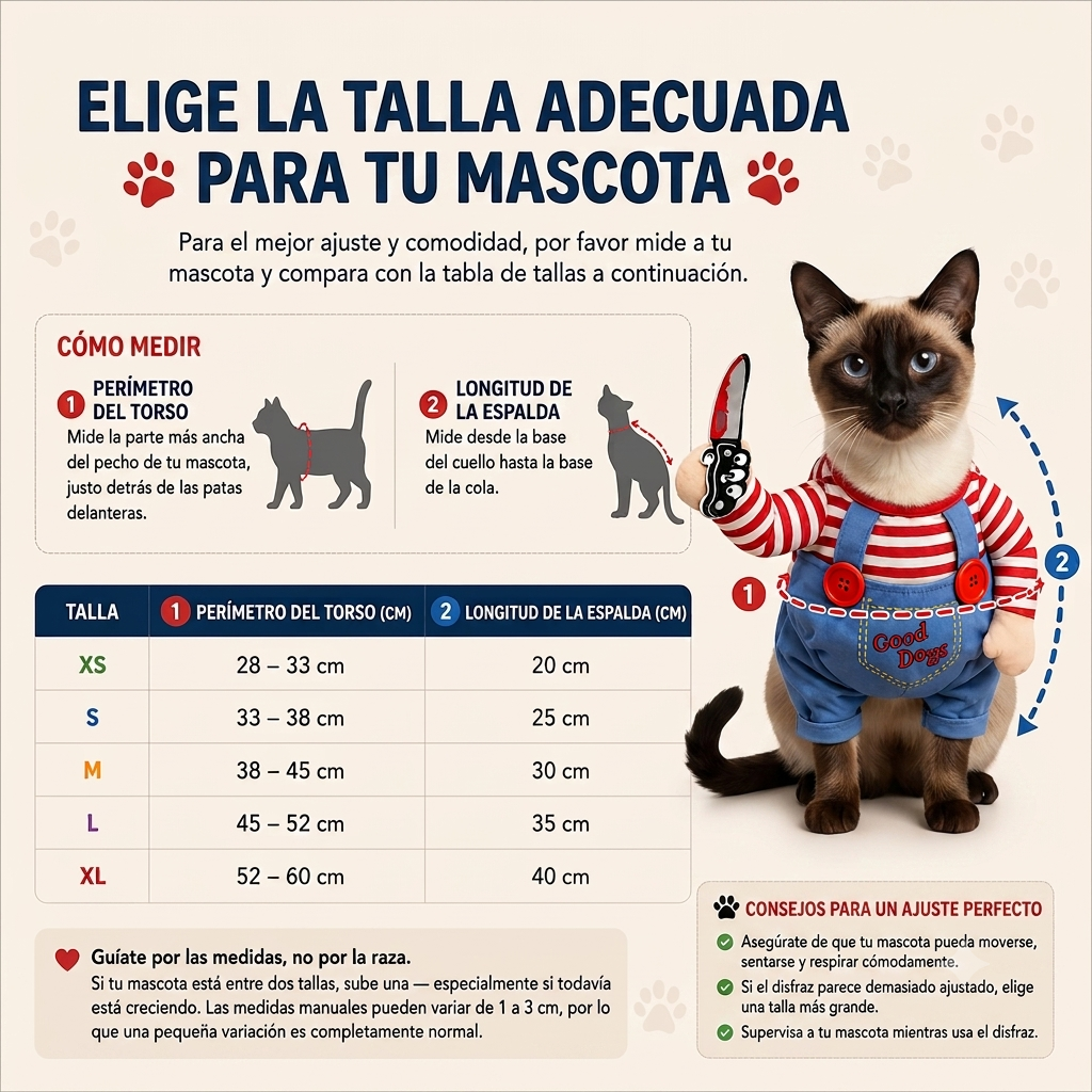 Disfraz "Muñeco Diabólico" para gatos