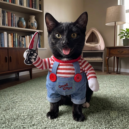 Disfraz "Muñeco Diabólico" para gatos